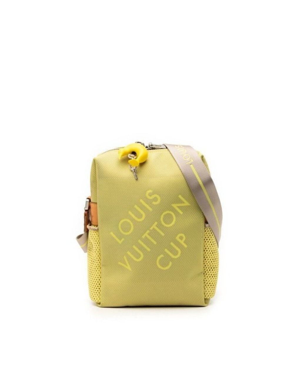 Louis Vuitton Damier Jean Weatherly LV Cup Shoulder Bag Yellow Canvas Leather